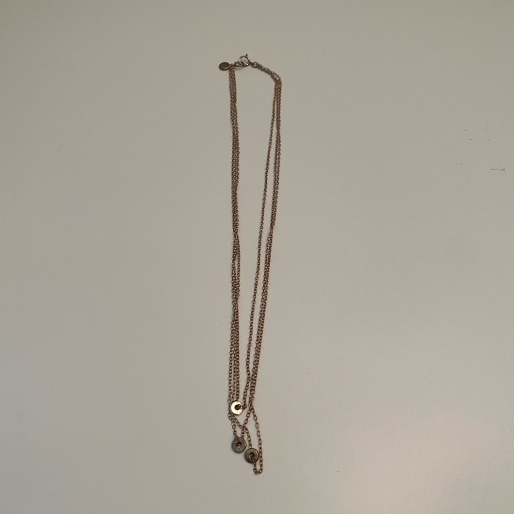 Gorjana 3 layer silver necklace